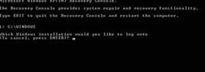Recovery Console Loaded